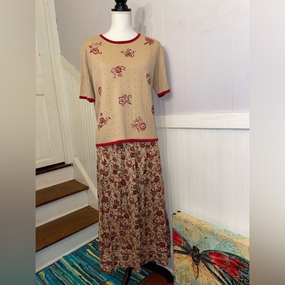 Vintage Dresses & Skirts - Vintage Napa Valley Cottagecore Two-Piece Set – Size Medium